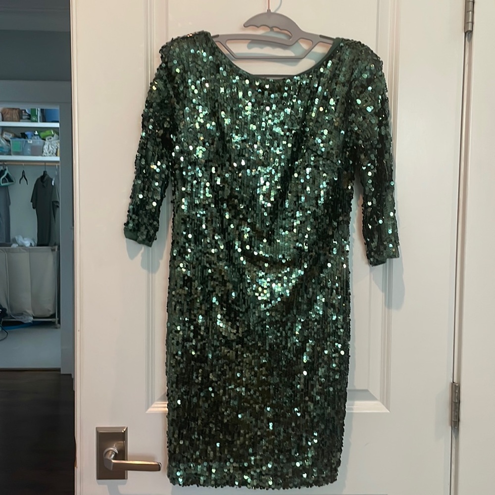 Blaque Label green sequin dress size M